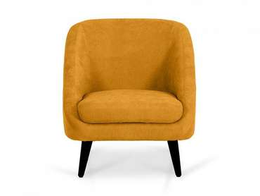 Кресло Corsica желтого цвета с черными ножками 