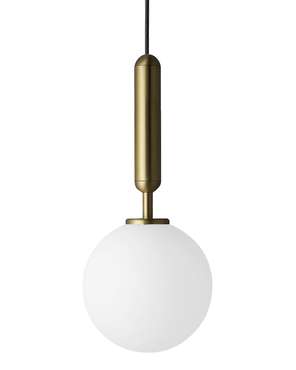 Подвесной светильник Орибо бело-золотого цвета