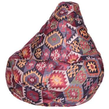 Кресло-мешок Груша XL Мехико бордового цвета