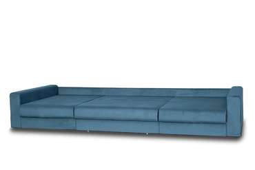 Угловой диван-кровать Модена синего цвета
