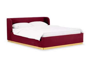 Кровать Vibe 160х200 бордового цвета с подъемным механизмом