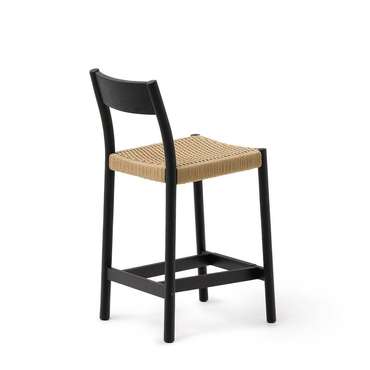 Полубарный стул Analy бежево-черного цвета