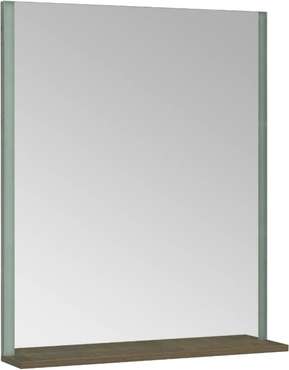 Настенное зеркало Терра 70х85 зелено-коричневого цвета