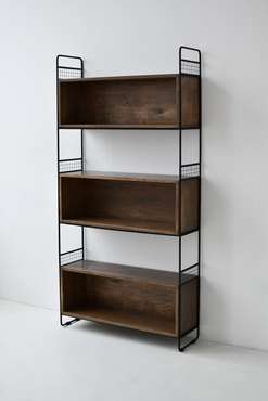 Стеллаж Poplar Rack черно-коричневого цвета
