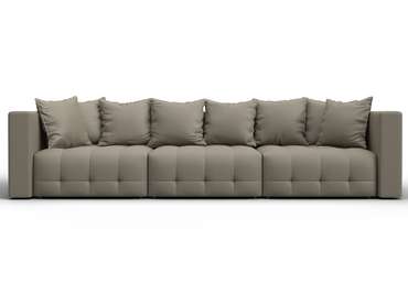 Диван-кровать Лига-052 Лонг бежевого цвета (экокожа)