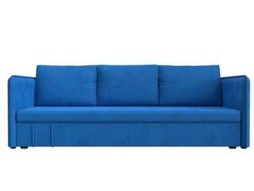 Прямой диван-кровать Слим голубого цвета