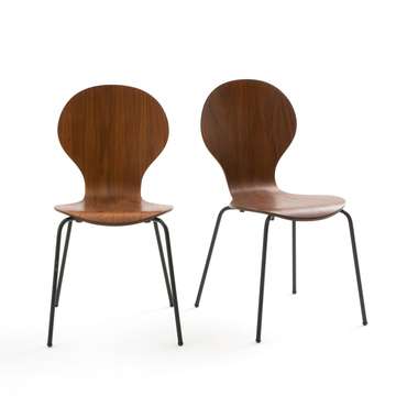 Набор из двух сборных стульев Watford коричневого цвета