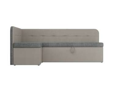 Угловой диван-кровать Форест серо-бежевого цвета левый угол