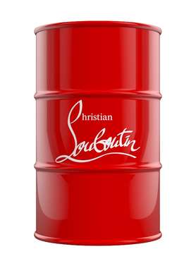 Тумба для хранения-бочка Louboutin красного цвета