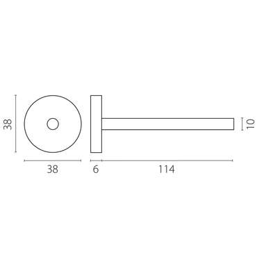 Крепление жесткое к треку 5064хх тип D LINEA ЧЕРНЫЙ (H120mm)