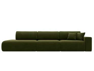 Диван-кровать Лига 036 Модерн Лонг зеленого цвета с правым подлокотником