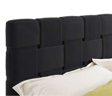 Кровать Tiffany 160х200 с матрасом черного цвета