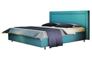 Кровать Венера-8(3) 200х200 бирюзового цвета с подъемным механизмом 