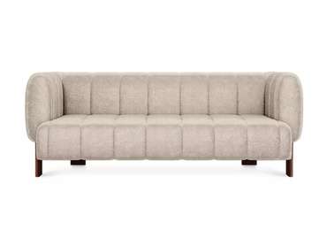 Диван Cassis бежевого цвета с коричневыми ножками
