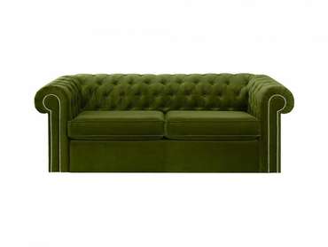Диван-кровать Chesterfield зеленого цвета