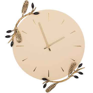 Часы настенные Oliva Branch кремового цвета