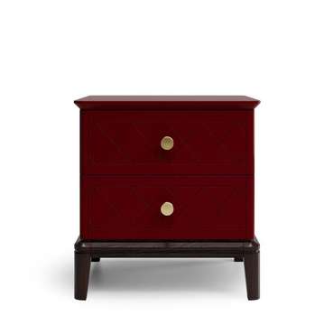 Прикроватная тумба Crystal CR001 цвета марсала с гравировкой