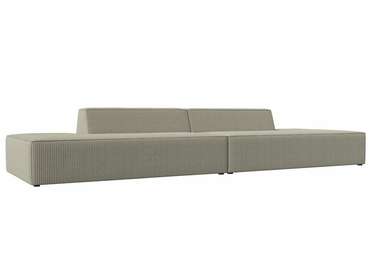 Прямой модульный диван Монс Лофт серо-бежевого цвета