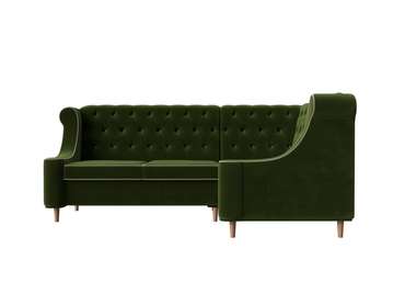 Угловой диван Бронкс зеленого цвета правый угол