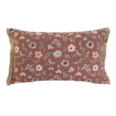 Декоративная подушка Цветы Boho 30х50 из хлопка и полиэстера