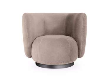 Кресло Lucca серо-бежевого цвета с черным основанием 