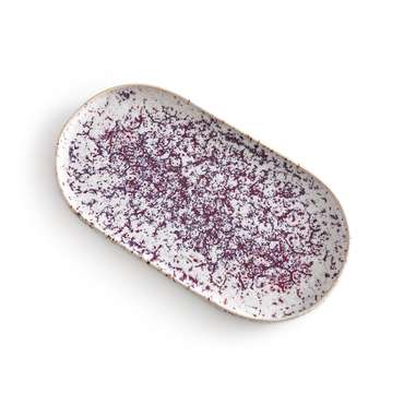 Блюдо овальное Hortensia бело-фиолетового цвета