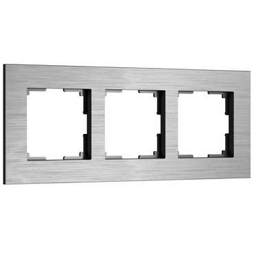 W0033506/ Рамка на 3 поста  AluMax (алюминий) W0033506 AluMax алюминий