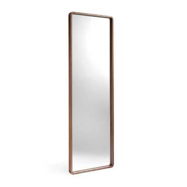 Напольное прямоугольное зеркало в деревянной раме 