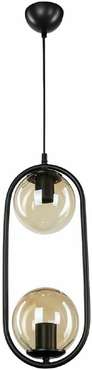 Подвесной светильник Kerrie TL1609H-02BK (стекло, цвет янтарный)