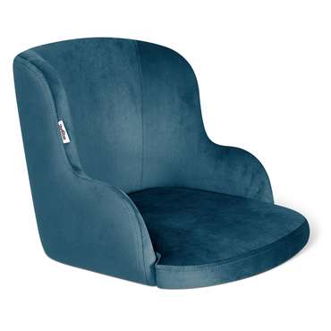 Барный стул Prospero синего цвета с коричневыми ножками