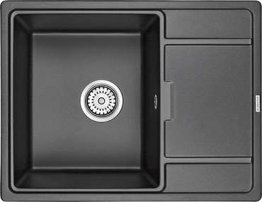 Кухонная мойка оборачиваемая прямоугольная Paulmark Weimar 65х50 см черного цвета 