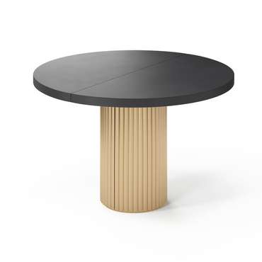 Раздвижной обеденный стол Далим черно-золотого цвета