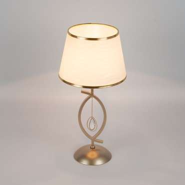 Настольная лампа с абажуром 01066/1 перламутровое золото Salita