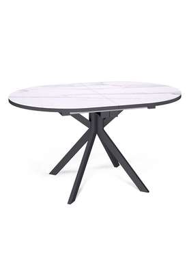 Раздвижной обеденный стол DO1300 с керамической столешницей белого цвета 