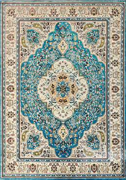 Ковер Silk loretto 160x230 бежево-бирюзового цвета