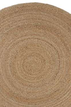 Ковер Vime Hali 120x120 из натурального джута бежевого цвета
