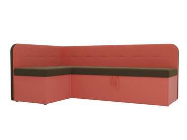 Угловой диван-кровать Форест кораллово-коричневого цвета левый угол