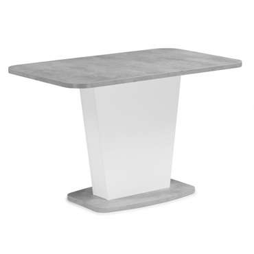 Раздвижной обеденный стол Комфорт серо-белого цвета