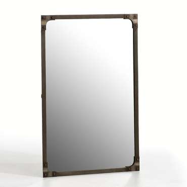 Настенное зеркало Lenaig 60х90 темно-серого цвета