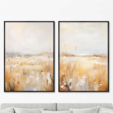 Набор из двух репродукций картин Landscape collection, Meadow, 2024г.