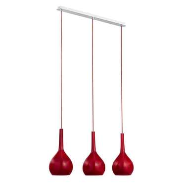 Подвесной светильник Vetro Red красного цвета