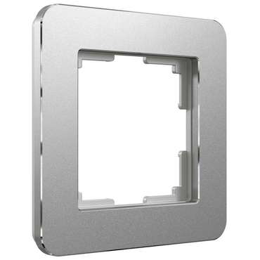 Рамка из металла на 1 пост Platinum алюминий W0012606 Platinum  алюминий