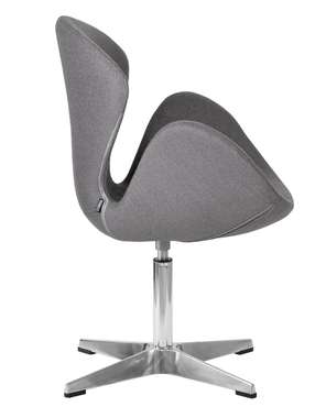 Кресло дизайнерское Swan серого цвета