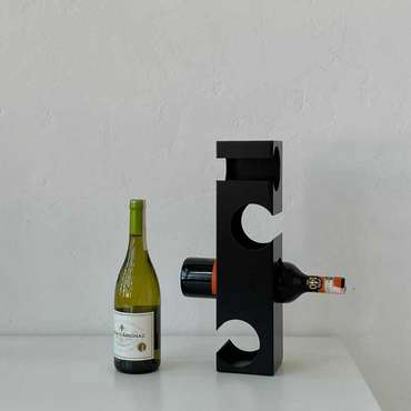 Декоративная подставка для бутылок Wine Matrix черного цвета