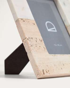 Рамка для фото Uria 20х25 бело-бежевого цвета