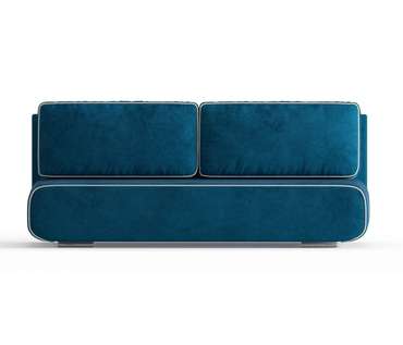 Диван-кровать Рени в обивке из велюра синего цвета