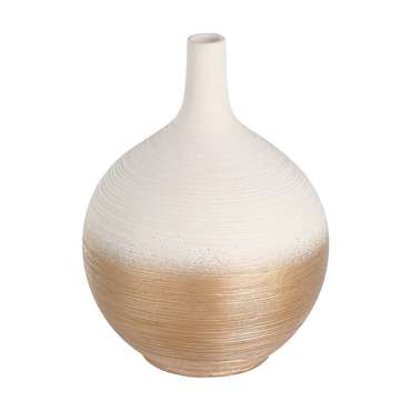 Ваза для декора Saryksu бело-золотого цвета