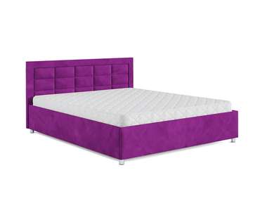 Кровать Версаль 140х190 фиолетового цвета с подъемным механизмом (микровельвет)