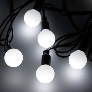 Светодиодная гирлянда ARD-BALL-CLASSIC-D23-20000-BLACK-160LED WHITE (230V, 7W) (Ardecoled, IP65) 025630