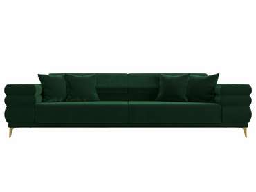 Прямой диван-кровать Лига 021 зеленого цвета 